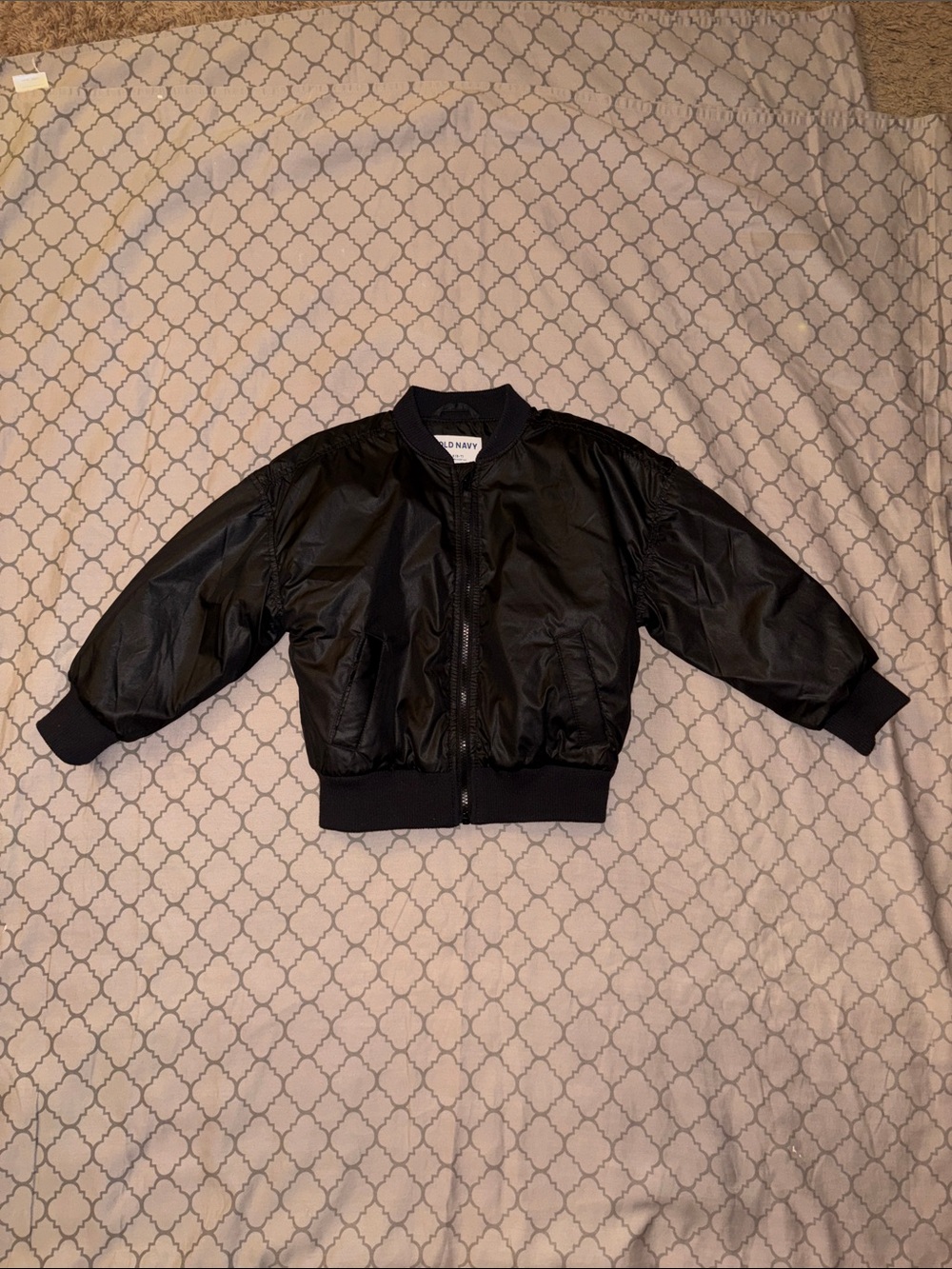 Old Navy Black Kids Puffer Bomber Jacket